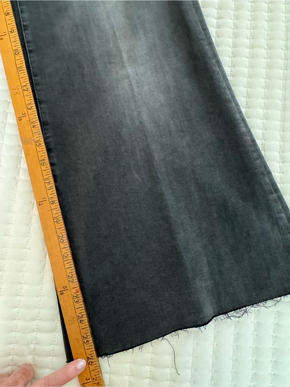 MADEWELL Flared Wide-Leg High-Rise Jeans 29” Black Wash - Picture 13 of 14